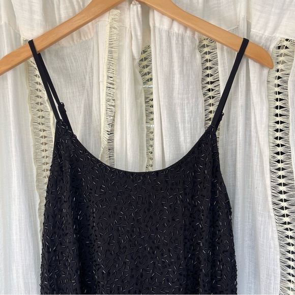 Alice + Olivia Rhea Beaded Party Cocktail Beaded Mini Little Black Dress Small - Picture 4 of 11
